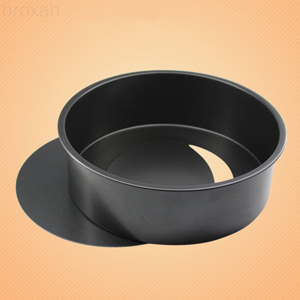 Khuôn nướng bánh bằng thép carbon chống dính màu đen hình tròn có thể tháo rời