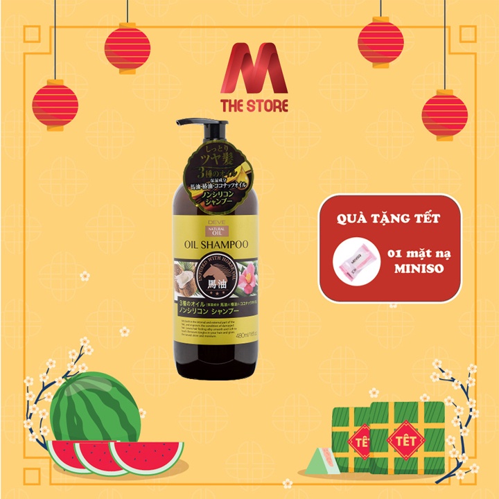 Dầu Gội Chiết Xuất Dầu Ngựa KUMANO Deve Oil Shampoo 480ml