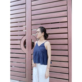 Bộ áo hai dây quần đũi trắng, set đũi nữ mặc hè nhẹ mát