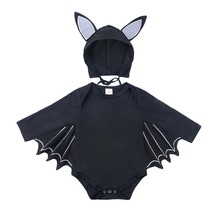 Bộ Áo Liền Quần Tam Giác + Mũ Phong Cách Âu Mỹ Thời Trang Mùa Thu 2019 Mới Cho Bé