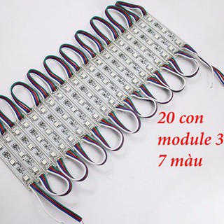 20 led module 3 bóng 5050 7 màu 12v