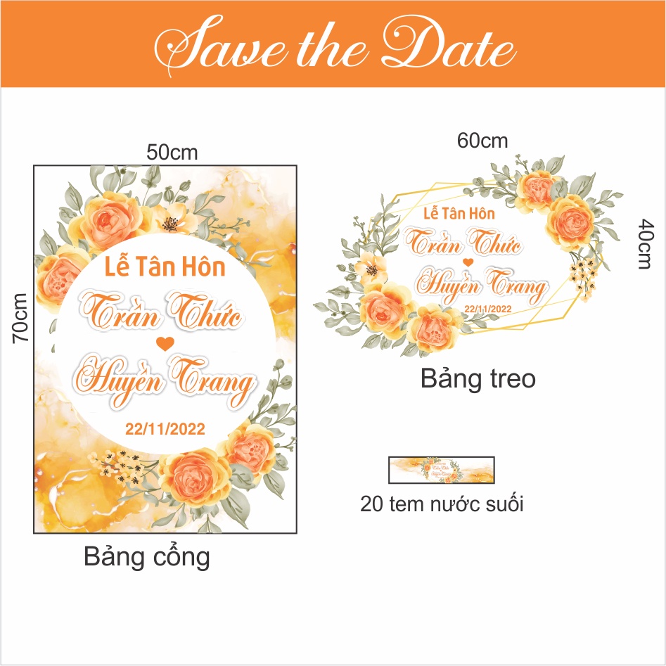 BẢNG CƯỚI, BẢNG TÊN CÔ DÂU CHÚ RỂ TRANG TRÍ TIỆC CƯỚI