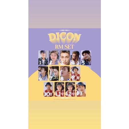 BTS HYUNG LINE DICON 101 CARD