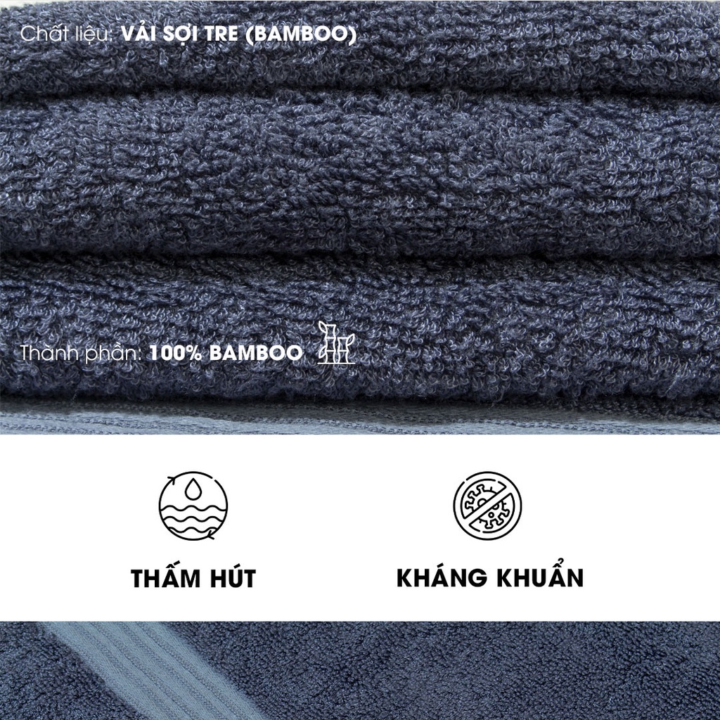 Khăn Tắm Sợi Tre Kháng Khuẩn Y2010 M5 Combo3 20832 |YaMe|