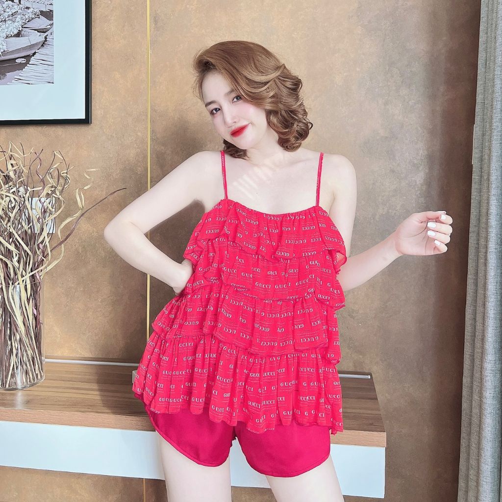 Đồ ngủ sexy BIGSIZE MIKY Đồ ngủ nữ lụa Chiffon phối Satin cao cấp mềm mại xinh xắn < 67kg
