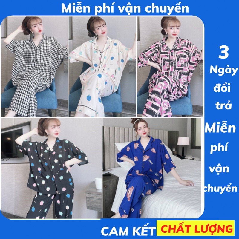 [Mã SKAMFSW175 giảm 10K đơn 50K] Bigsize 55-100kg đồ ngủ đồ bộ pijama mặc nhà cực Xinh chất Lụa hàn, lụa manggo Cao Cấp