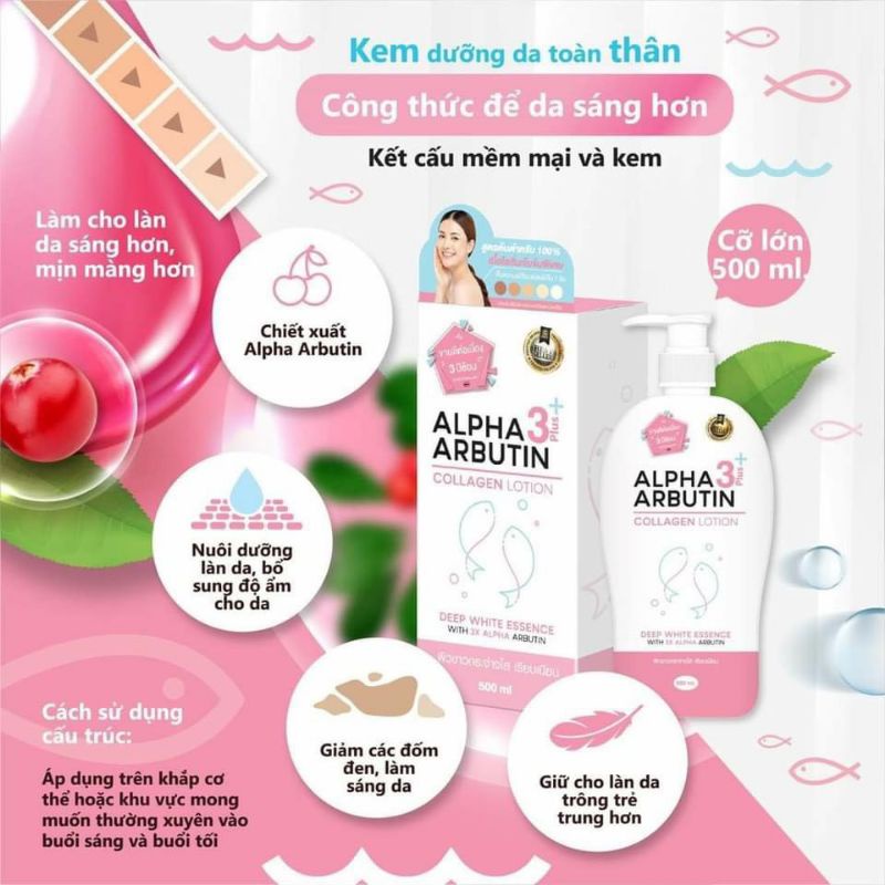 Lotion Dưỡng Thể Alpha Arbutin 3 Plus+ chính hãng