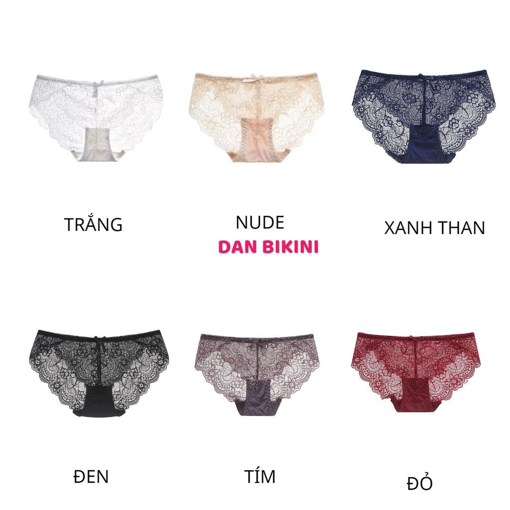 Quần Lót Nữ - Quần Lót Ren Sexy xuất Nhật mền mại trong suốt viền bèo điệu đà DAN STORE Mã 903