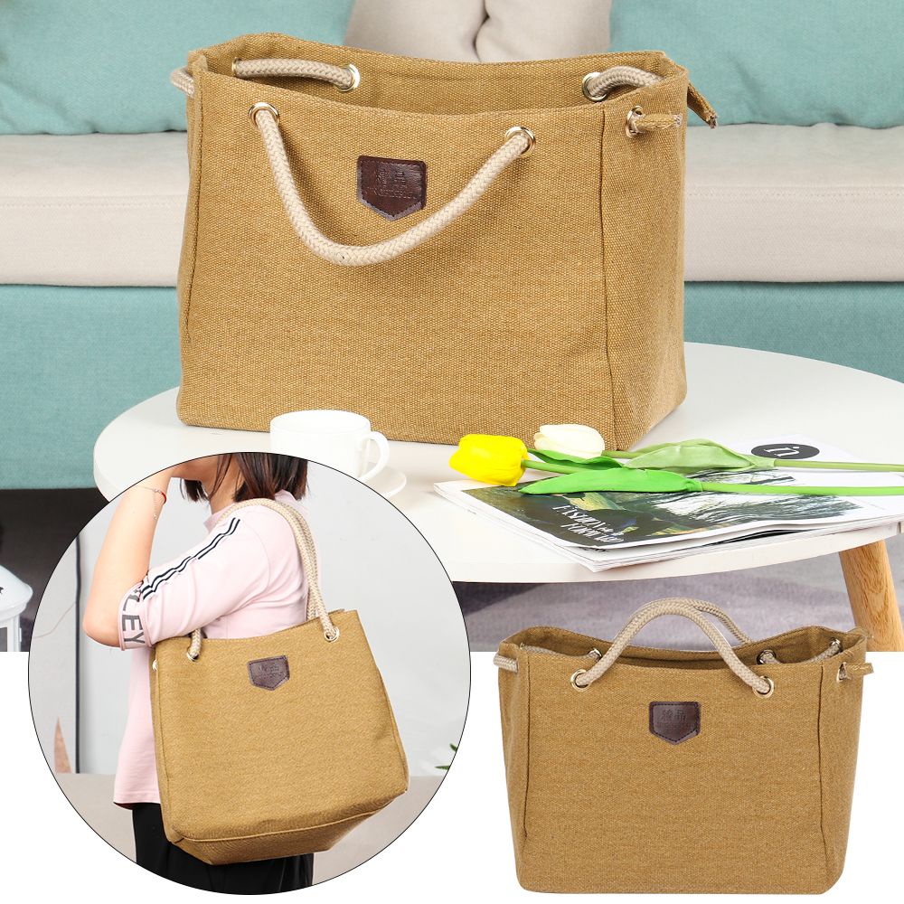 Túi Vải Canvas Đeo Chéo Có Thể Tái Sử Dụng Nhiều Màu Sắc