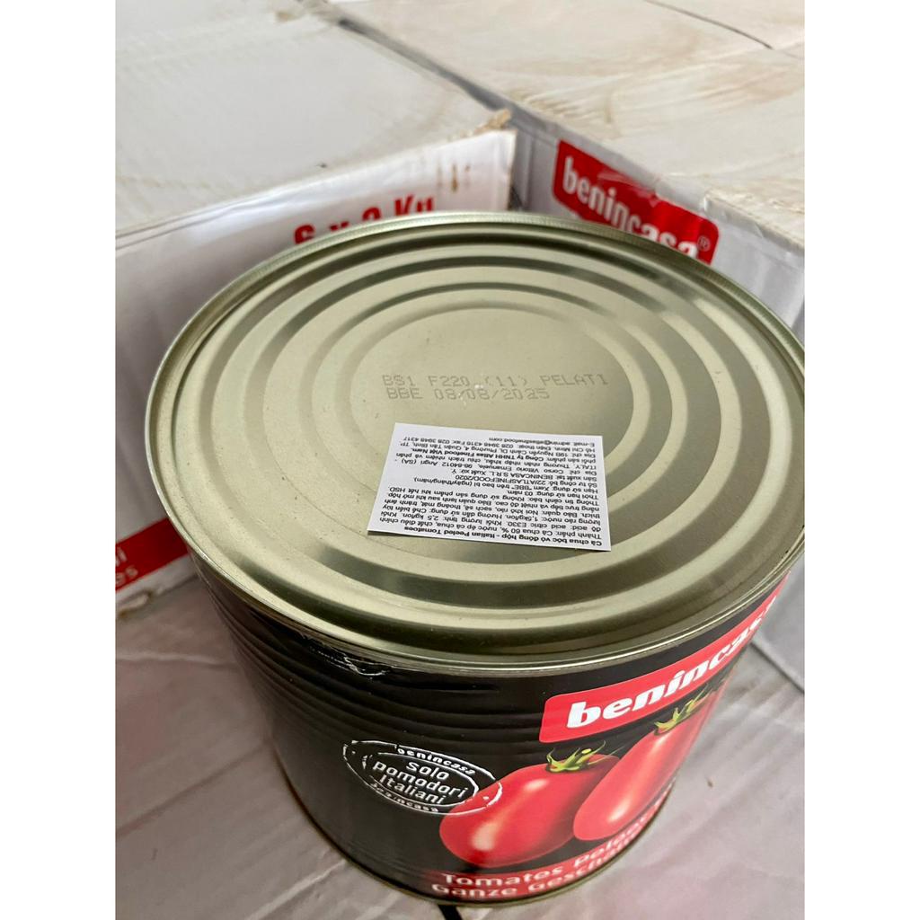 CÀ CHUA NGUYÊN TRÁI LỘT VỎ BENINCASA 2.55KG- PEELED TOMATOES