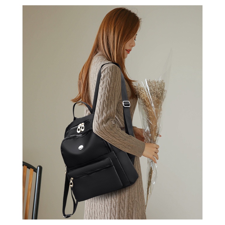 Ba Lô Vải Oxford Sức Chứa Lớn Thời Trang Phong Cách Hàn Quốc Mới Cho Nữ