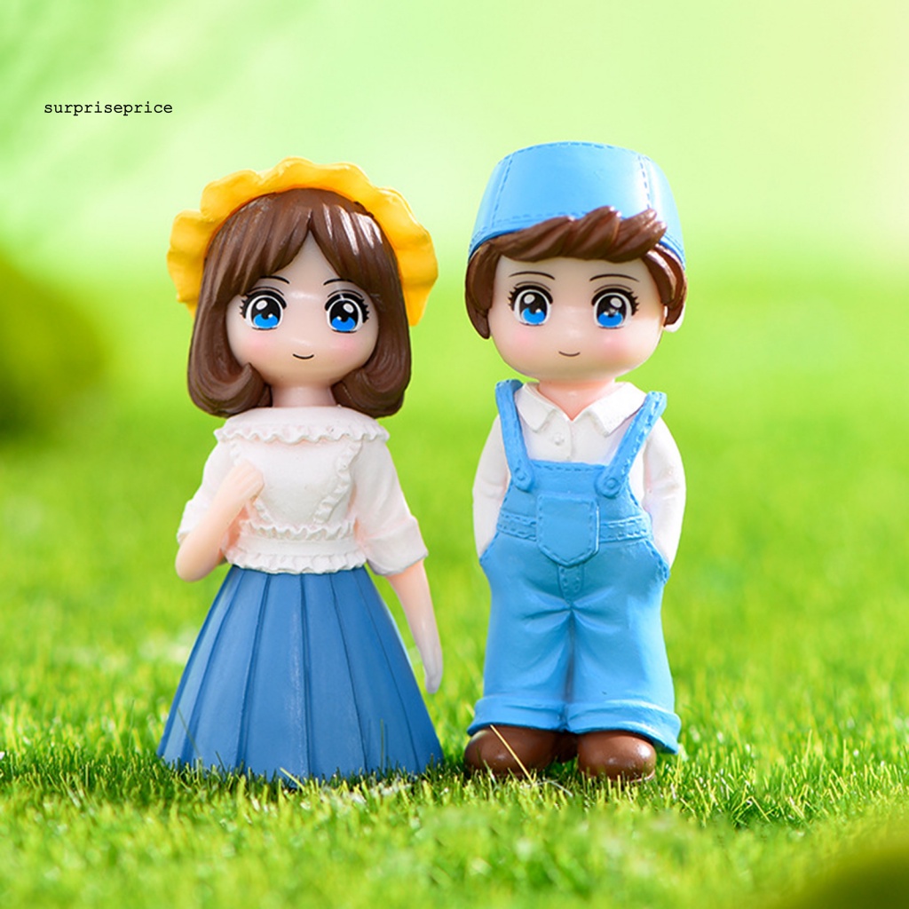 Mô Hình Cặp Đôi Tình Nhân Đứng Để Bàn Bằng Nhựa Nhỏ Điêu Khắc Lâu Trôi Cho Ngày Valentine