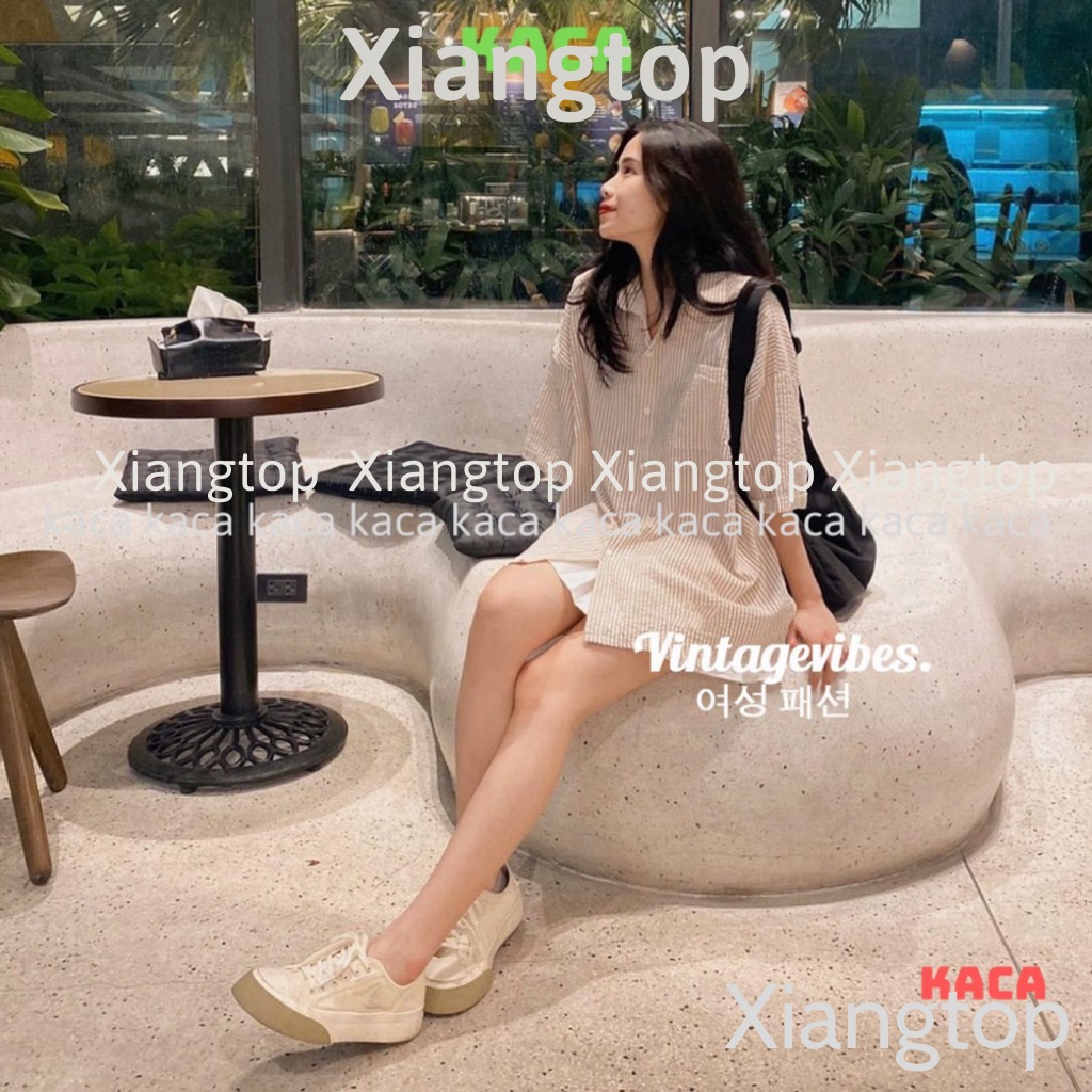 🚛 Áo sơ mi Hàn Quốc dáng rộng kẻ sọc nhiều màu Ulzzang  - Ảnh thật 1000% kaca aosomicongsothietke