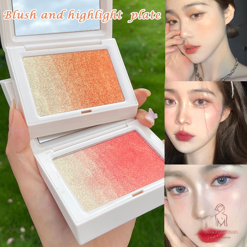 (Hàng Mới Về) Phấn Má Hồng Bắt Sáng Ánh Ngọc Trai Tạo Hiệu Ứng Ba Chiều Ba Chiều