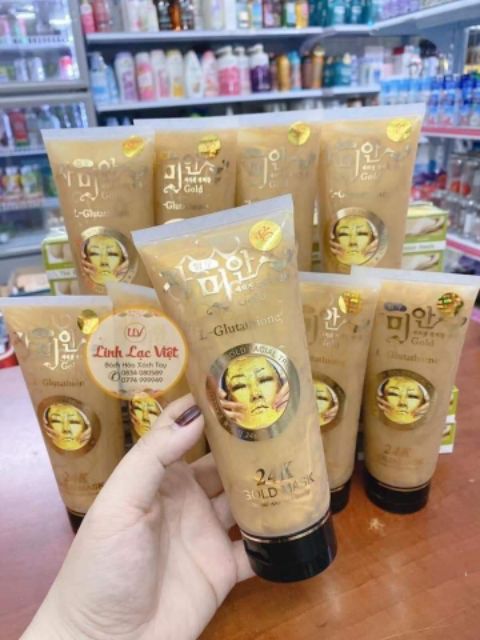 Mặt Nạ Gel lột trắng da dát vàng Gold Mask L-Glutathione