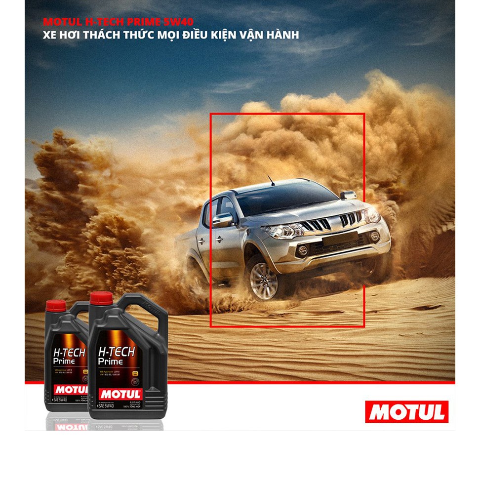 Motul H-Tech Prime 5W40 - Nhớt tổng hợp cho xe hơi máy xăng/ dầu cao cấp