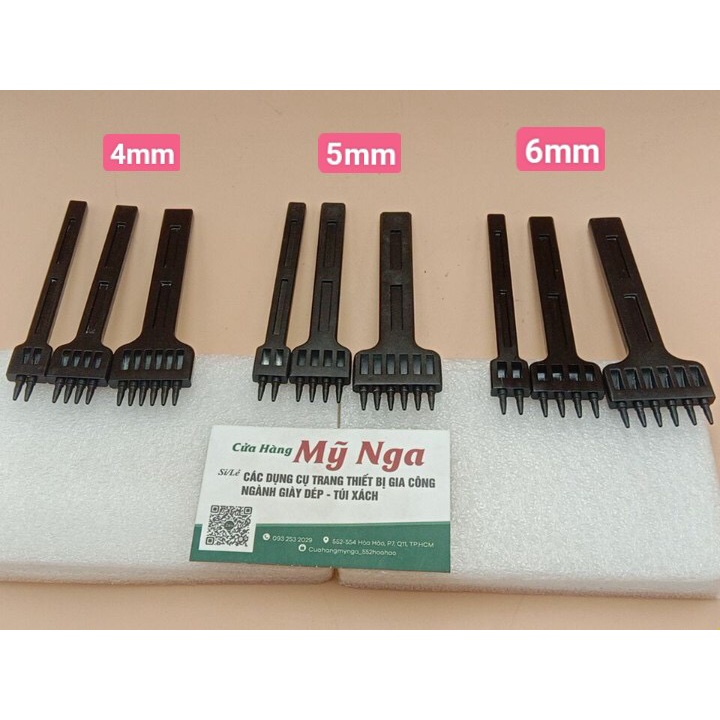 Dụng Cụ Bấm Lỗ Tròn 4/5/6mm 2 4 6 Ngành handmade Vật Liệu Da