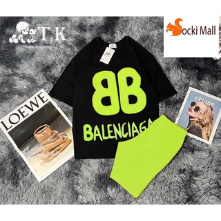 Đồ bộ cho mẹ, bé gái ngắn tay, thun 100% cotton mát mẻ - Socnaukids (220593)