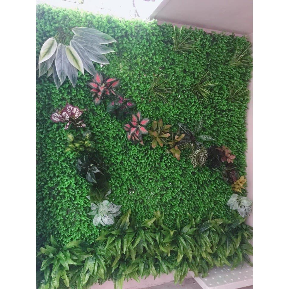 Combo 10 tấm Thảm Cỏ Nhân Tạo Treo Tường Trang Trí Không Gian Xanh