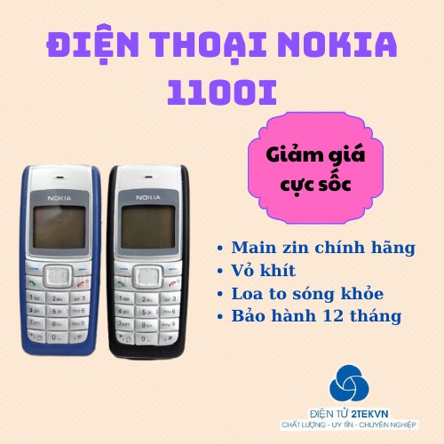 [Siêu rẻ]  Điện thoại NOKIA 1110i chính hãng-Tặng kèm sim 3g tôc độ cao-Bảo hành 12 tháng