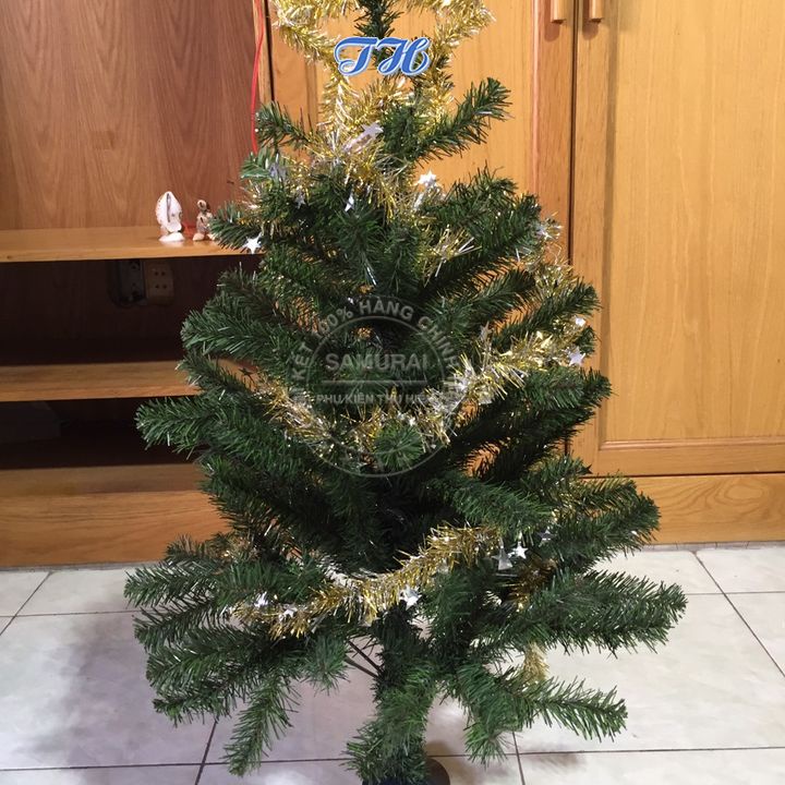 Cây thông noel mini để bàn 90cm trang trí giáng sinh tặng kèm dây kim tuyến, ngôi sao đỉnh hàng việt nam chất lượng cao