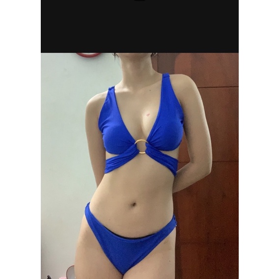 Bikini, đồ bơi đi biển hai mảnh sexy sang chảnh đi kèm khoen tròn hình thật( có size) | BigBuy360 - bigbuy360.vn