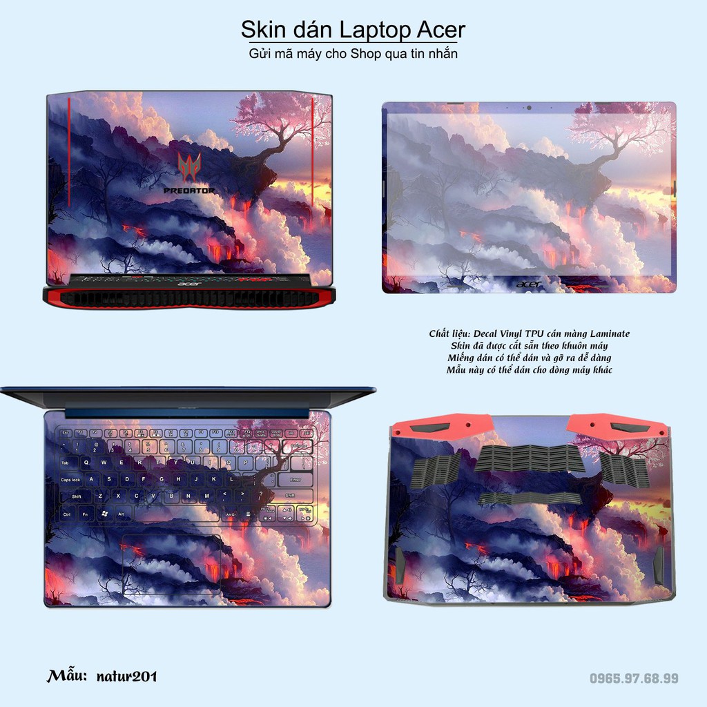 Skin dán Laptop Acer in hình thiên nhiên nhiều mẫu 7 (inbox mã máy cho Shop)