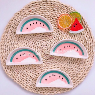 Đĩa sứ hình dưa hấu