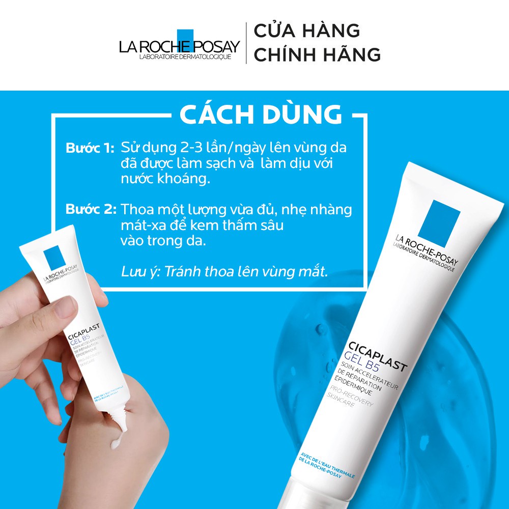 Kem dưỡng dạng gel giúp làm mờ sẹo, hỗ trợ phục hồi &amp; tái tạo da La Roche-Posay Cicaplast Gel B5 40ml