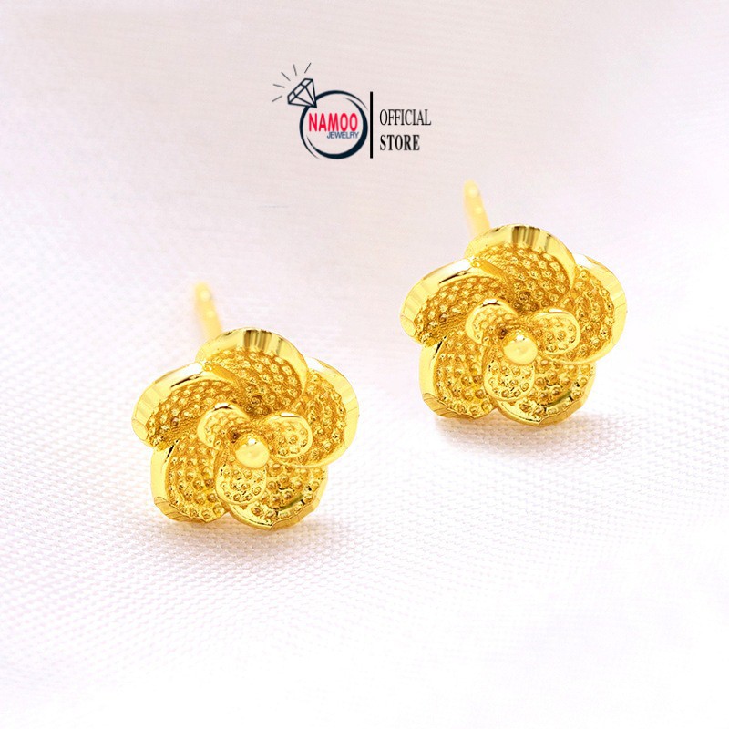 Khuyên Tai Hoa mai Nữ Mạ 24k T186 NaMoo Jewelry