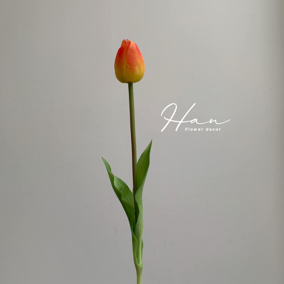 Hoa tulip - Hoa giả PU nhập khẩu giống thật 99% - Cao 52cm phụ kiện chụp hình