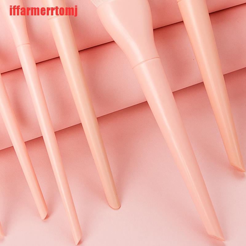 {iffarmerrtomj}10PCS Makeup Brushes Sets Foundation Blusher Brush Candy Cosmetic Make Up Tool LAD