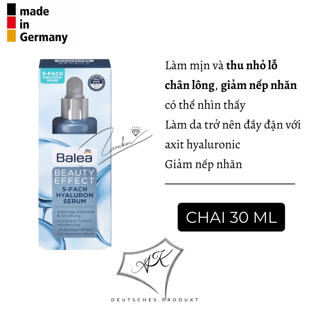 [ Hàng Đức ] Serum trắng da chống lão hóa, ngừa nếp nhăn nội địa Đức - Balea