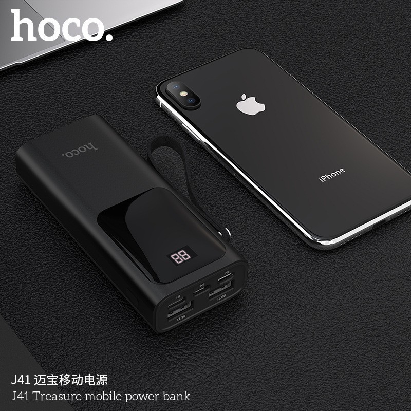 [BH 6 THÁNG] PIN SẠC DỰ PHÒNG 10000MAH HOCO J41 INTELLIGENT BALANCE POLYMER MÀN HÌNH LED BÁO PIN HỖ TRỢ SẠC NHANH 2 CỔNG