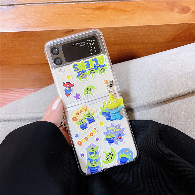 Ốp Điện Thoại PC Cứng Kèm Móc Khóa Hoạt Hình Toy Story Cho Samsung Galaxy Z Flip 3 Z Flip3 ZFlip3 ZFlip 3 5G