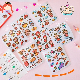 1 Sticker Dán Trang Trí Sổ Lưu Niệm Hình Trái Tim Đáng Yêu