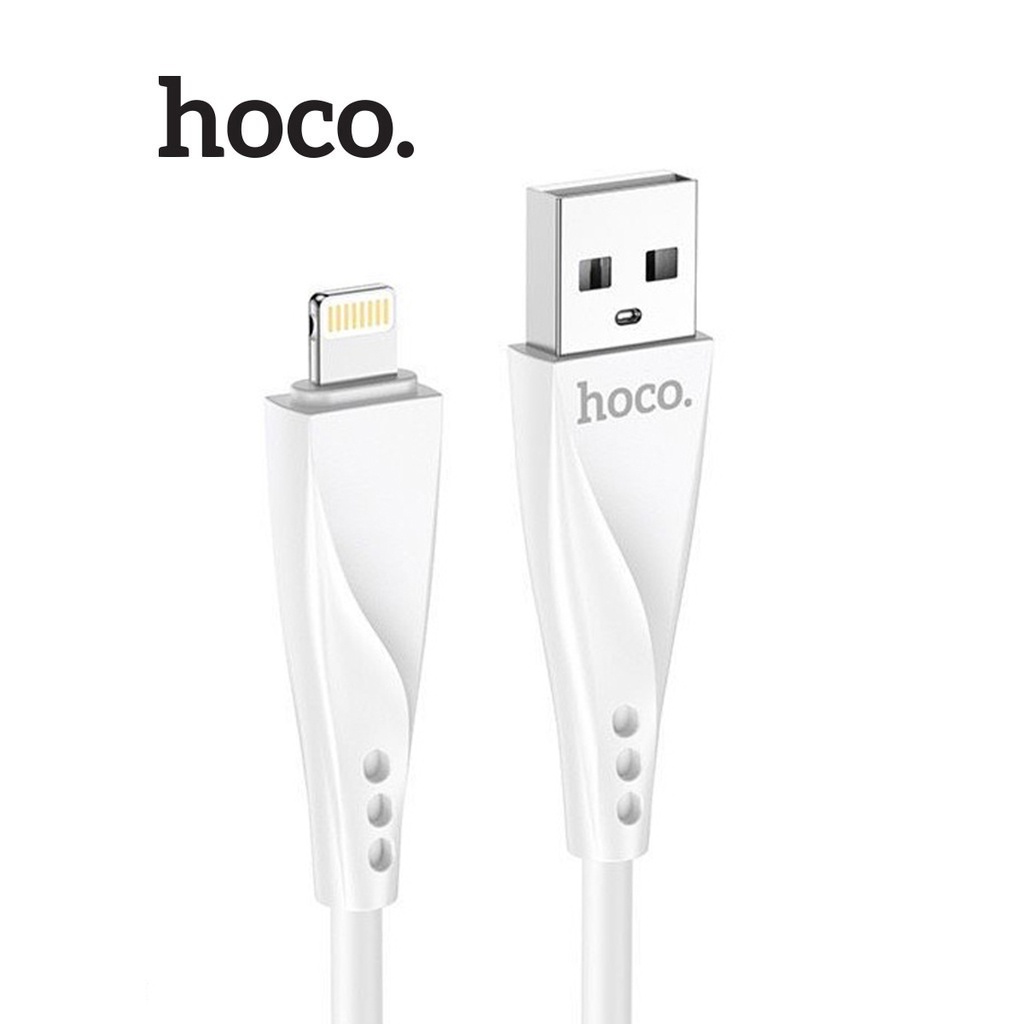 Cáp sạc 2.4A Hoco DU16 Lightning dây silica siêu bền chịu được nhiệt độ cao cho iPhone/iPad dài 1M