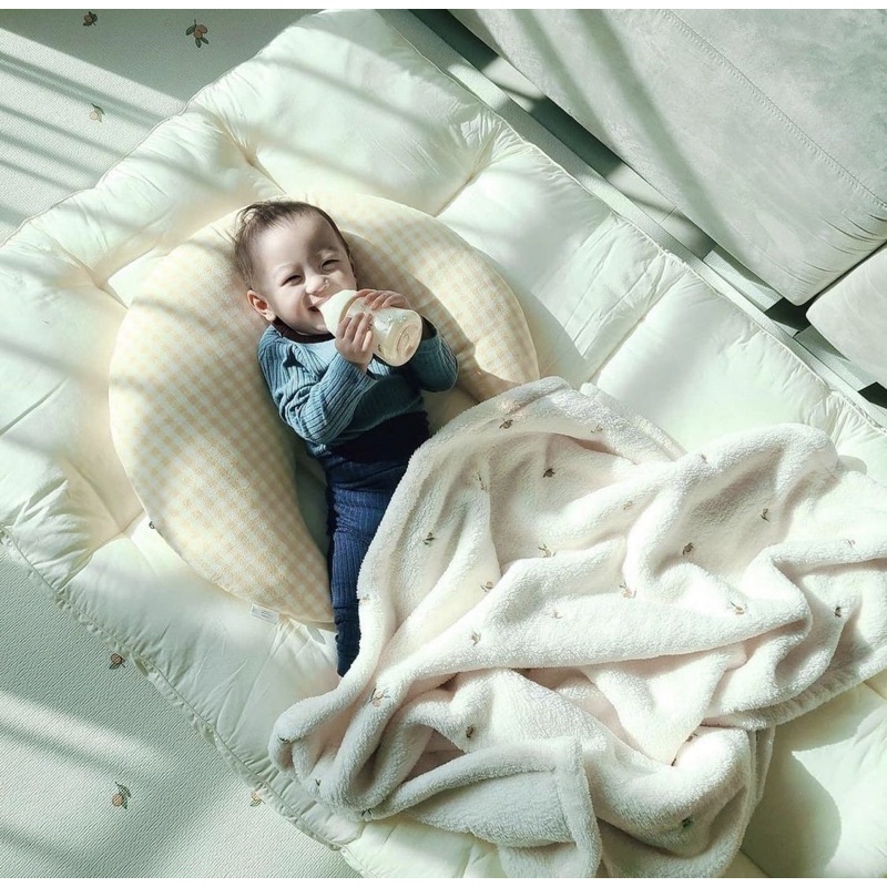 <auth+bill> Chăn lông tuyết Dottodot thêu hoạ tiết và Camping Microfiber Blanket Hàn quốc cho bé yêu
