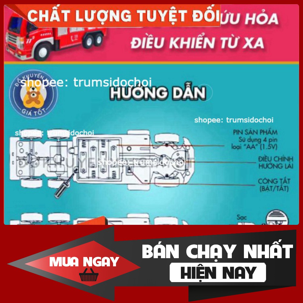 HCM- ♥️♥️XE CHỮA CHÁY, CỨU HỎA VÒI PHUN NƯỚC 119 FIRE CONTROL - 958-19