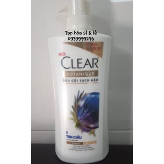 (Mẫu mới) Dầu Gội Clear Botanique 5 Tinh Dầu/ 3 Hạt Siêu Dưỡng 650g