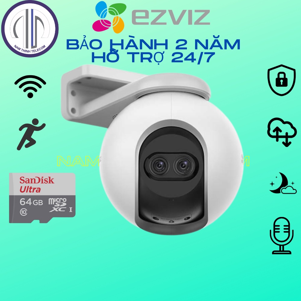 Camera ngoài trời EZVIZ C8W H8C C8PF xoay 360 độ, chống trộm đàm thoại 2 chiều