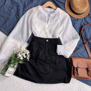 Mua 1 được 3 Set sơ mi chân váy cực xinh