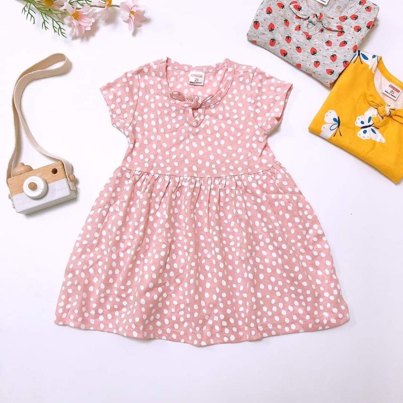 🌸Váy cotton cổ nơ mẫu 2021🌸 8_20kg cực xinh XẢ HÀNG LẺ SIZE