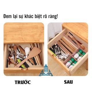 [Mã SKAMLSC28 giảm 10% tối đa 50K đơn 100K] Bộ Thanh Chia Ngăn Kéo Tủ Gọn Gàng - Vách Chia Ngăn Kệ Đa Năng (NCP 03)