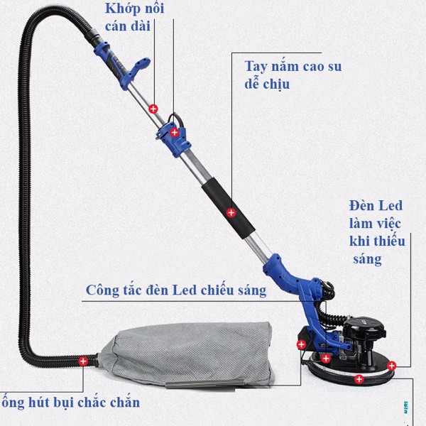 Máy chà tường cây có đèn XH
