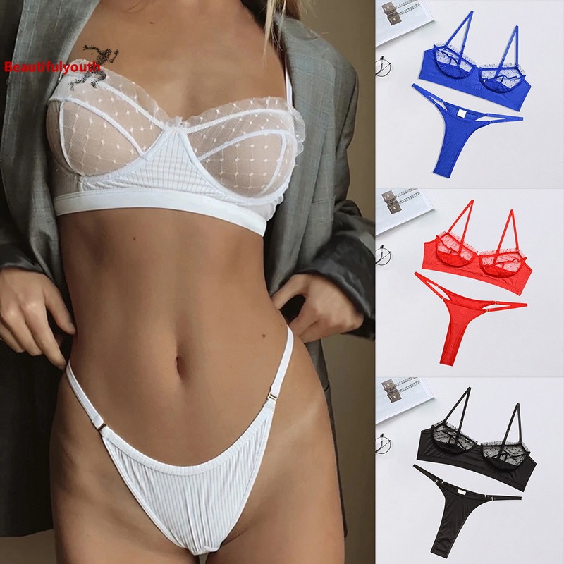 Bộ Đồ Lót Ren Xuyên Thấu Gợi Cảm Cho Nữ