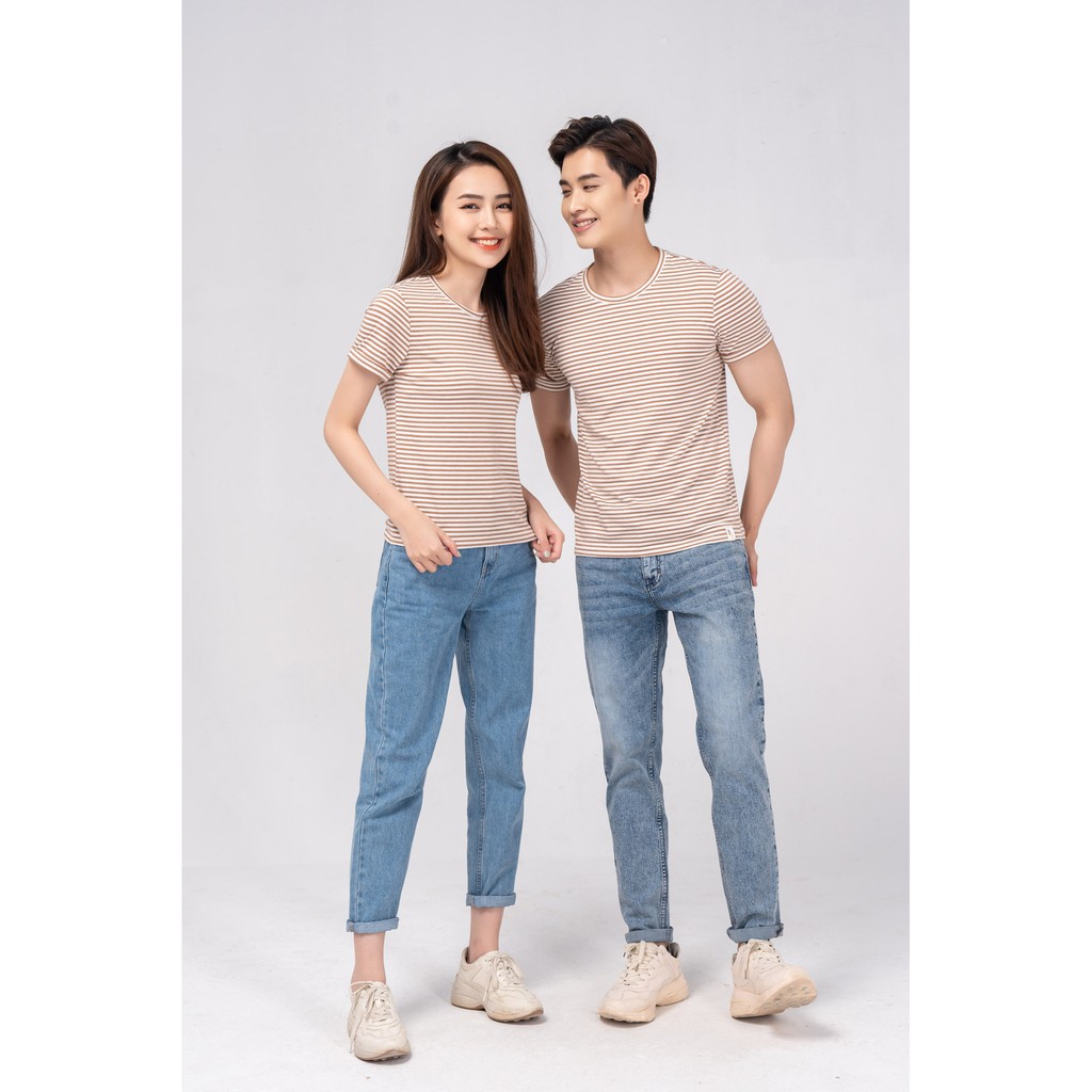 Áo phông Yody nữ kẻ ngang lơ vê mềm mịn PPN4260 | BigBuy360 - bigbuy360.vn