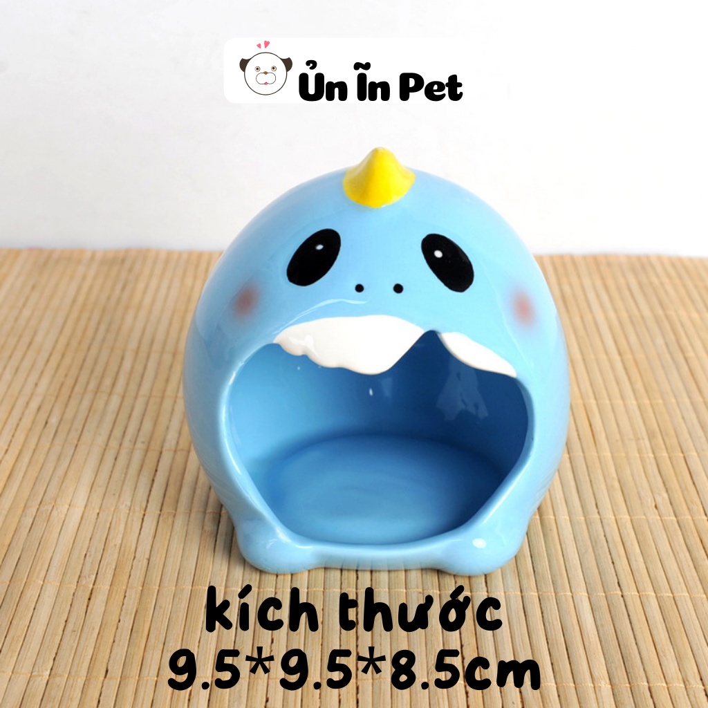 Nhà ngủ sứ hamster, RĂNG SÚN NHỎ siêu mát, dễ thương
