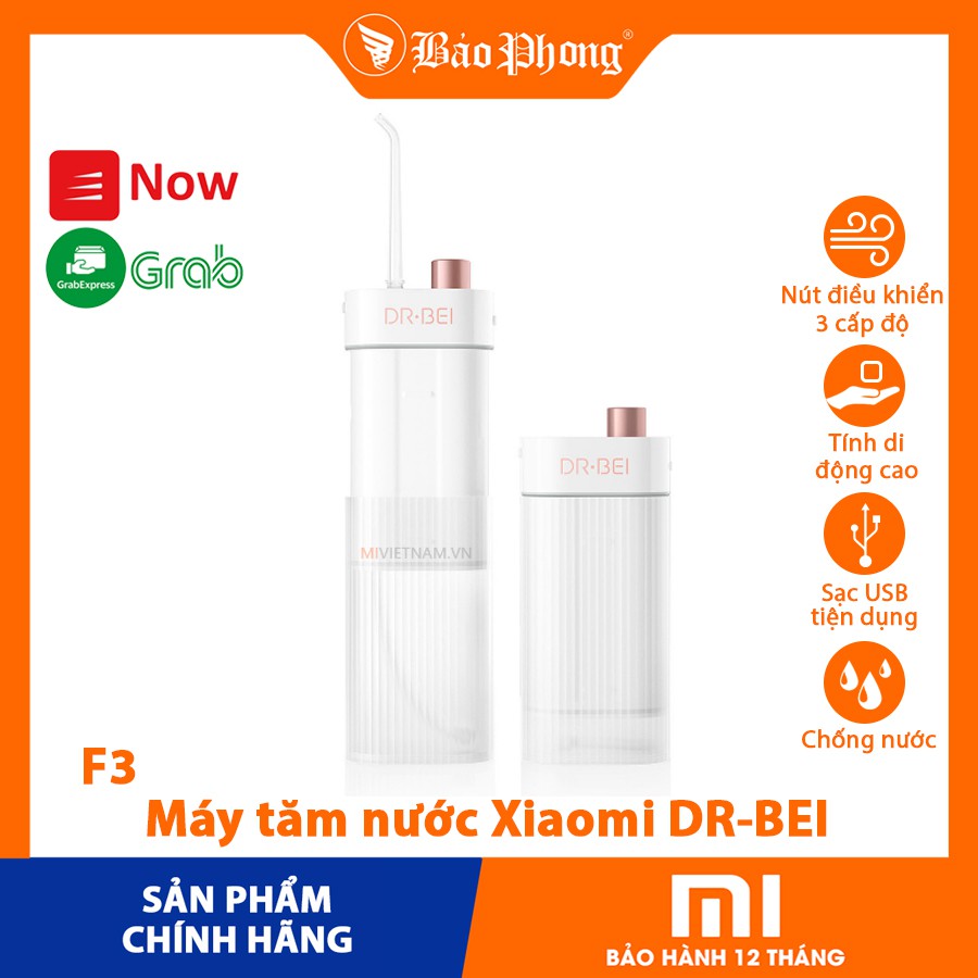 Máy tăm nước Xiaomi Vệ Sinh Răng Miệng nướu lợi Xiaomi DR-BEI F3 cho người niềng làm răng sứ - Chính Hãng