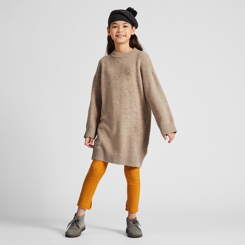 Váy Len Bé Gái Basic Dáng Suông UNI